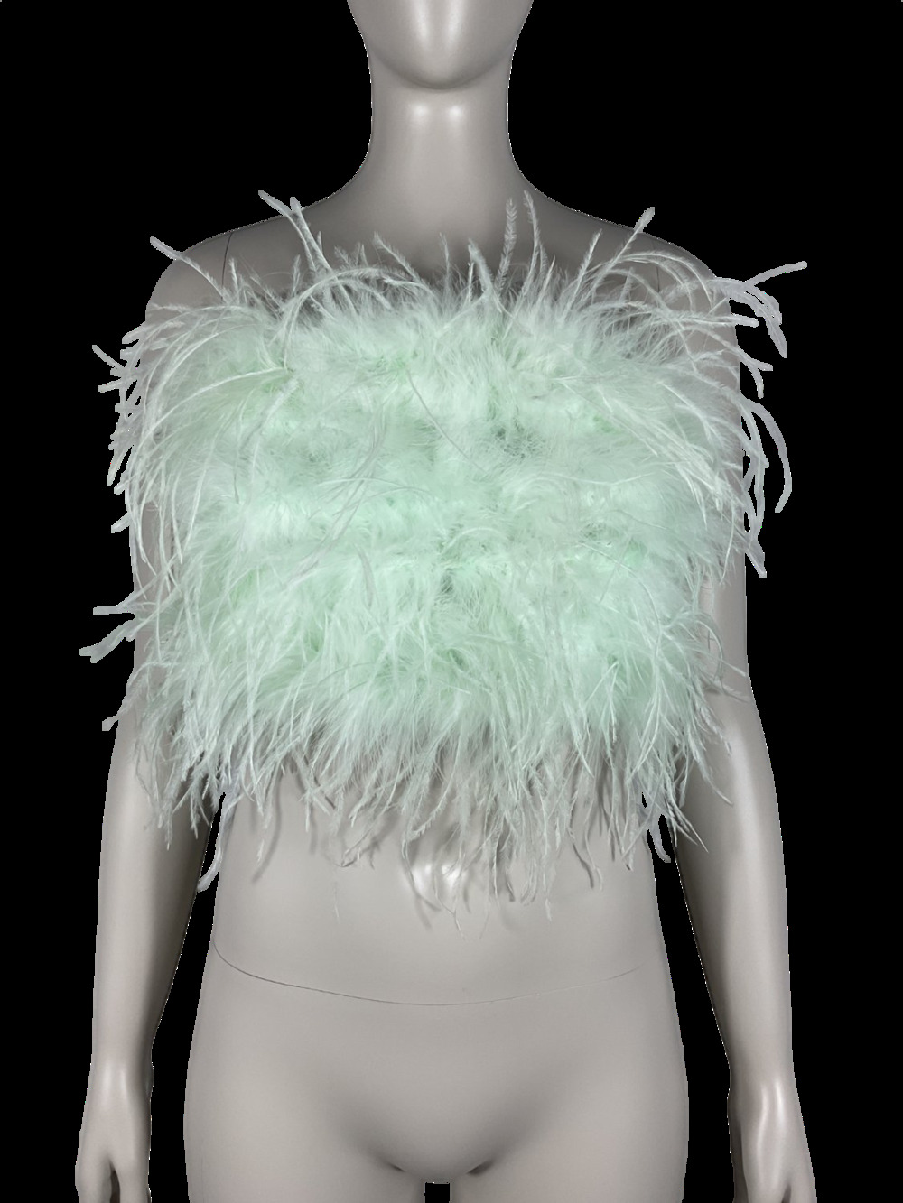 Lamarque Feathered Mint Zaina Bandeau Top Size L